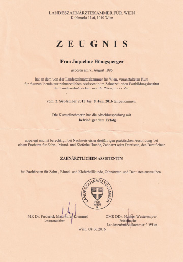 Zeugnis