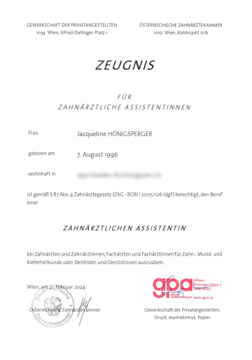 Zeugnis