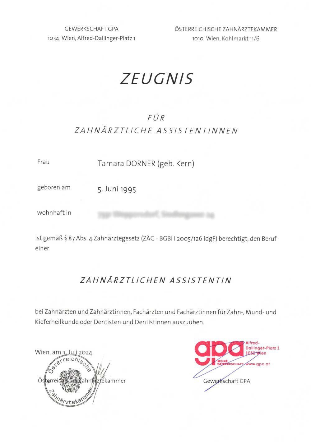 Zeugnis