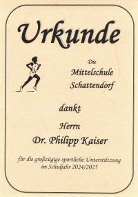 Urkunde Mittelschule 2024/2025
