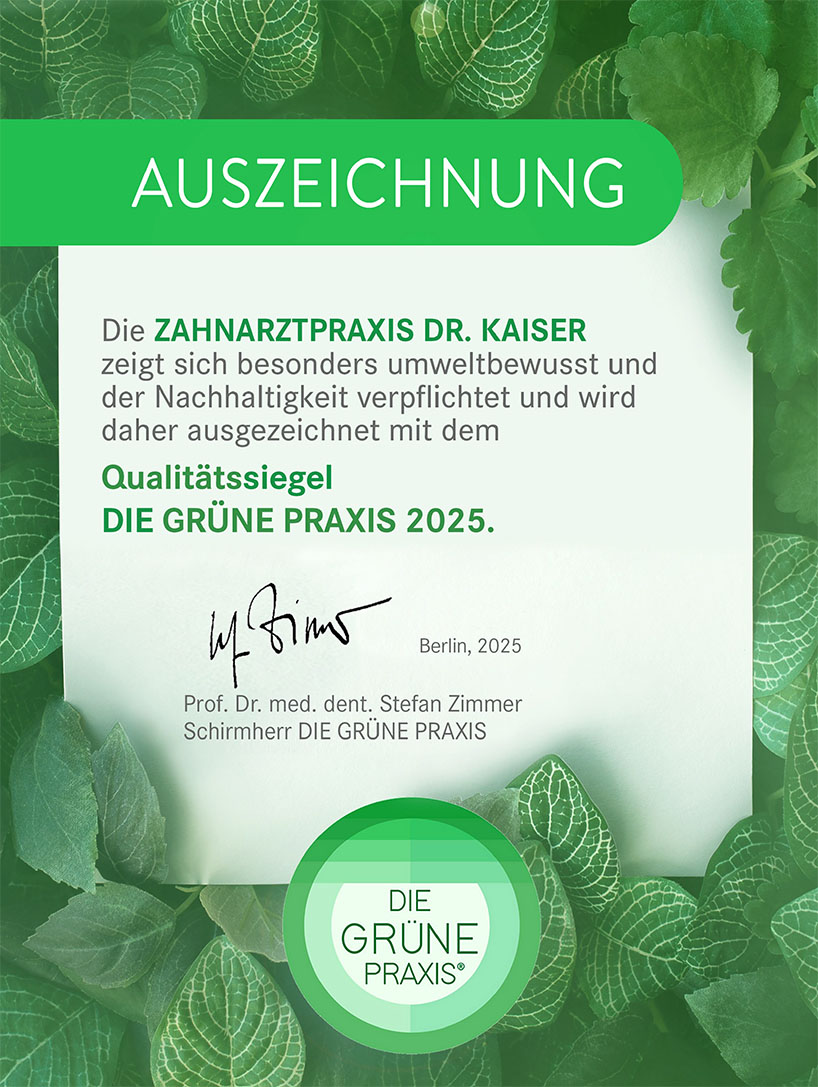 Qualitätssiegel "DIE GRÜNE PRAXIS"