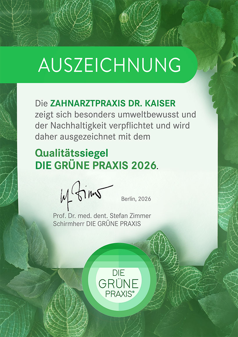 Qualitätssiegel "DIE GRÜNE PRAXIS"