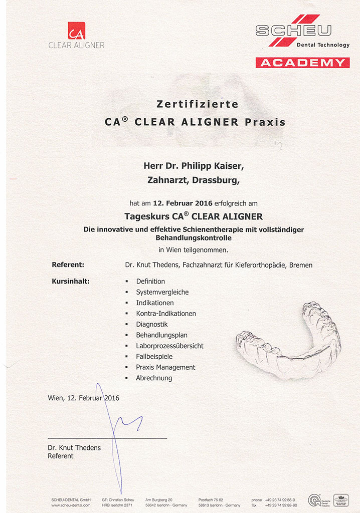 Clear Aligner 2016