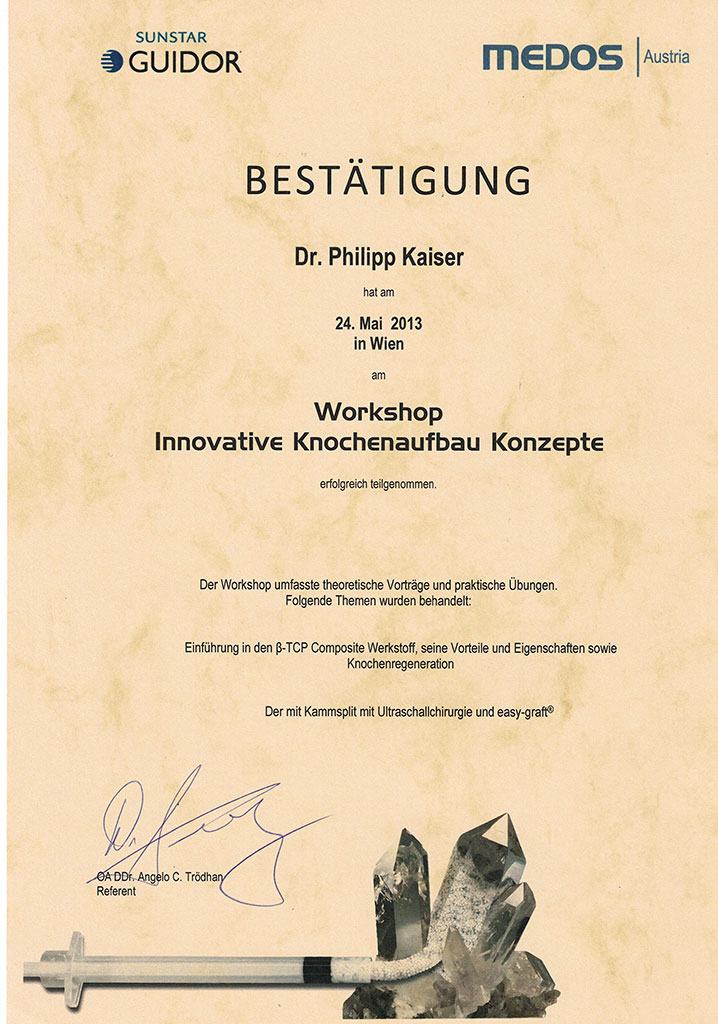 Knochenaufbau 2013