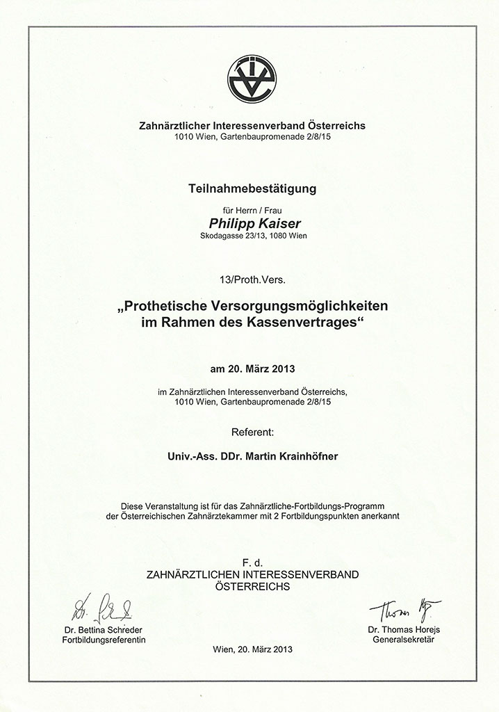Prothetik 2013