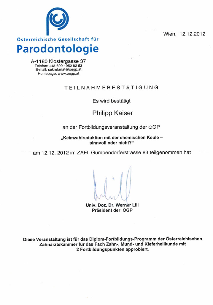 Keimzahlreduktion 2012