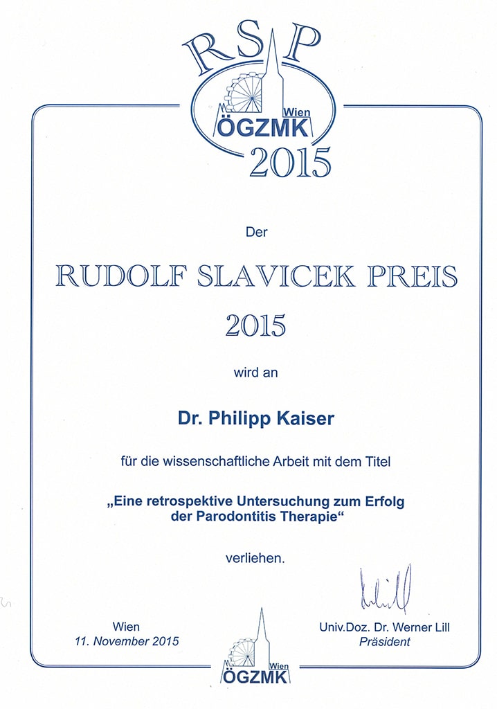Rudolf Slavicek Preis 2015