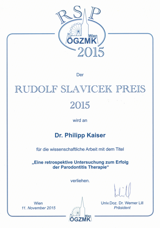 Rudolf Slavicek Preis 2015