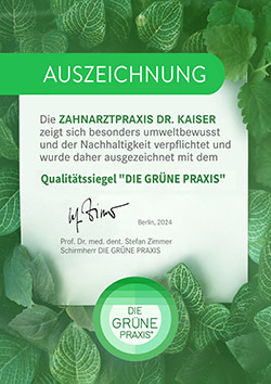 Qualitätssiegel DIE GRÜNE PRAXIS 2024