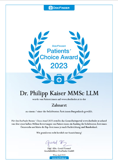 Patients' Choice Awards 2023 - Dr. Philipp Kaiser