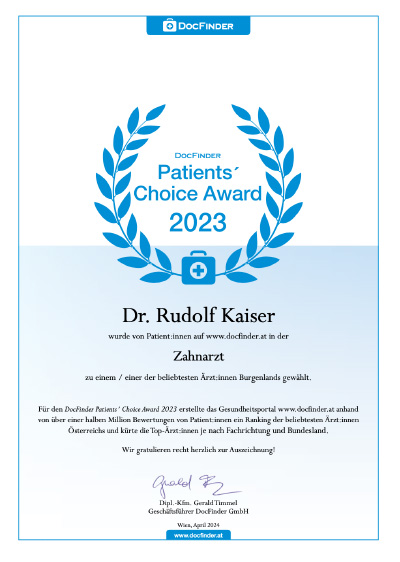Patients' Choice Awards 2023 - Dr. Rudolf Kaiser