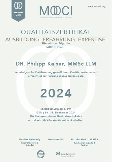 Qualitätszertifikat MOOCI 2024