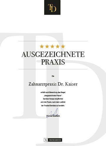 Ausgezeichnete Praxis - Trusted Dentists