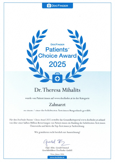 Patients' Choice Awards 2025 - Dr. Theresa Mihalits