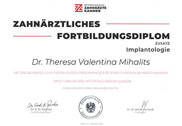 Zahnärztliches Fortbildungsdiplom