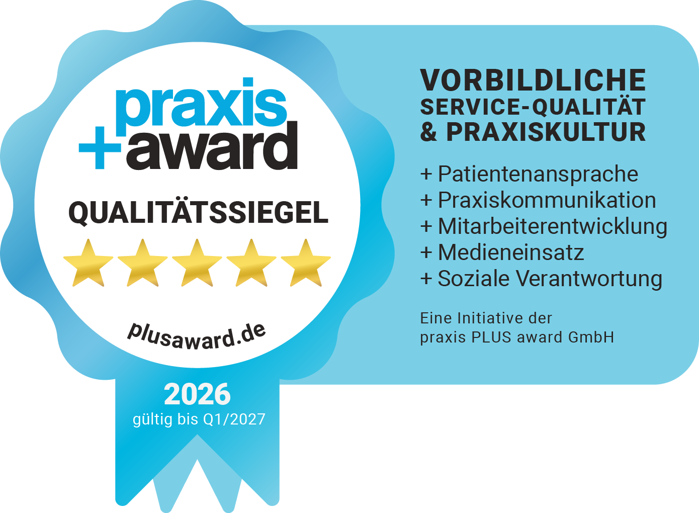 Praxis+Award Qualitätssiegel