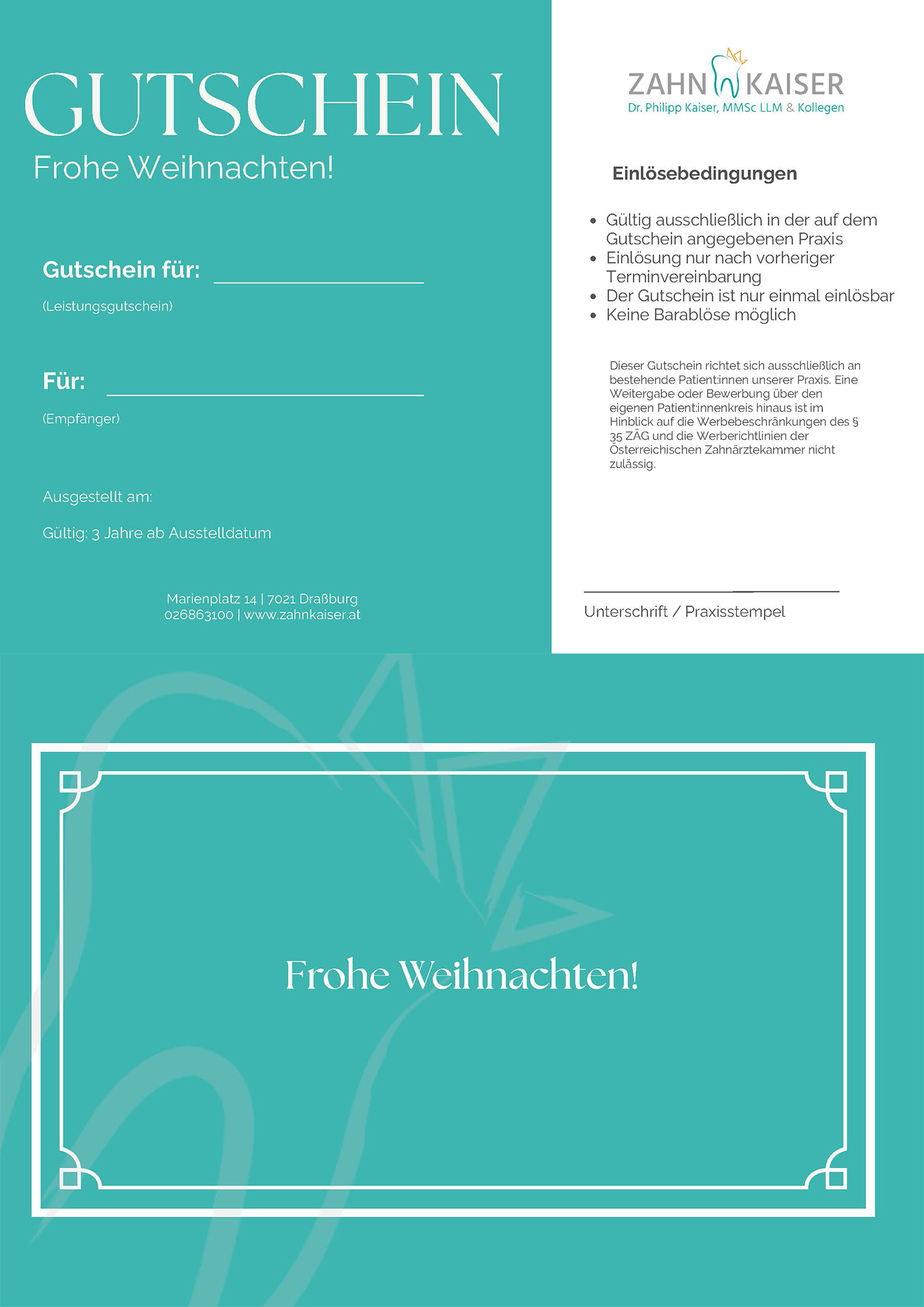 Gutschein - Frohe Weihnachten!